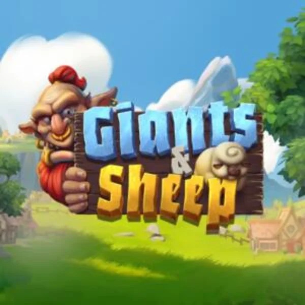 Giants and Sheep slot logo by Relax Gaming at Casoola Casino